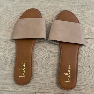 Lulus Brown Slide Sandals